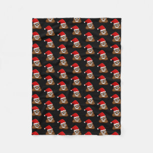 Couverture Polaire Motif de Noël emoji Cute Funny