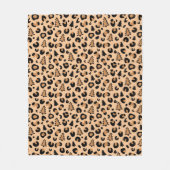 Couverture Polaire Motif de Noël Empreinte de léopard (Devant)