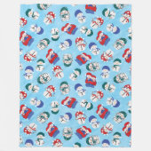 Couverture Polaire Motif de Noël Festive Snowmen (Devant)