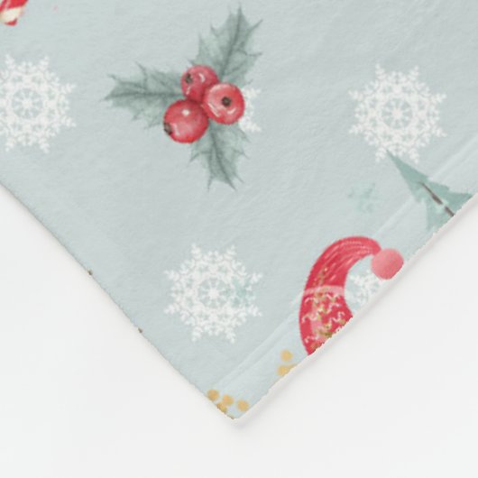 Couverture Polaire Motif de Noël Gnome (Coin)