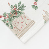 Couverture Polaire Motif de Noël Holly (Coin)
