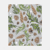 Couverture Polaire Motif de Noël, Pine Snow 10 (Devant)