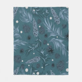Couverture Polaire Motif de Noël, Pine Snow 12 (Devant)