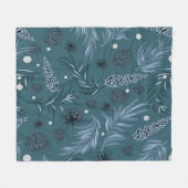 Couverture Polaire Motif de Noël, Pine Snow 12 (Devant (Horizontal))