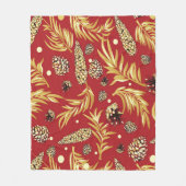 Couverture Polaire Motif de Noël, Pine Snow 3 (Devant)