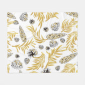 Couverture Polaire Motif de Noël, Pine Snow 5 (Devant (Horizontal))