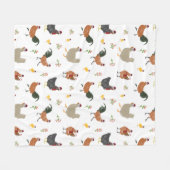 Couverture Polaire Motif de Noël Poulets et poulets (Devant (Horizontal))