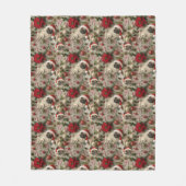 Couverture Polaire Motif de Noël Pug (Devant)