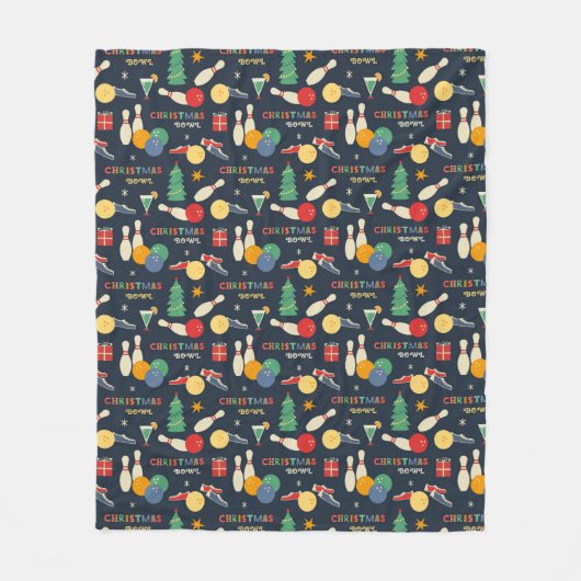 Couverture Polaire Motif de Noël rétro (Devant)