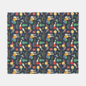 Couverture Polaire Motif de Noël rétro (Devant (Horizontal))