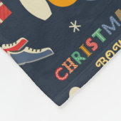 Couverture Polaire Motif de Noël rétro (Coin)