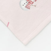 Couverture Polaire Motif de Noël rose cosy (Coin)
