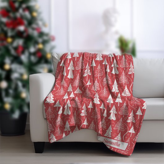 Couverture Polaire Motif de Noël rouge #6 ID1009