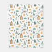 Couverture Polaire Motif de Noël scandinave mignon (Devant)