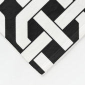Couverture Polaire Motif de noeud celtique noir et blanc élégant (Coin)