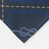 Couverture Polaire Motif de noeud nautique de corde (Coin)