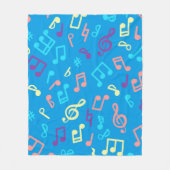 Couverture Polaire Motif de notes musicales (Devant)
