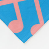 Couverture Polaire Motif de notes musicales (Coin)