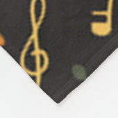 Couverture Polaire Motif de notes musicales (Coin)