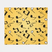 Couverture Polaire Motif de notes musicales (Devant (Horizontal))