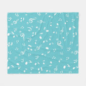 Couverture Polaire Motif de notes musicales (Devant (Horizontal))