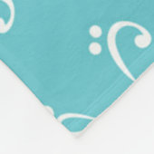 Couverture Polaire Motif de notes musicales (Coin)