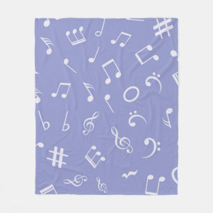 Couverture Polaire Motif de notes musicales
