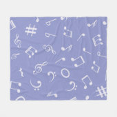 Couverture Polaire Motif de notes musicales (Devant (Horizontal))