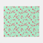 Couverture Polaire Motif de notes musicales (Devant (Horizontal))