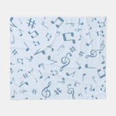 Couverture Polaire Motif de notes musicales (Devant (Horizontal))