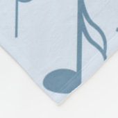 Couverture Polaire Motif de notes musicales (Coin)