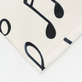 Couverture Polaire Motif de notes musicales mignonnes (Coin)