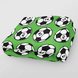 Couverture Polaire Motif de numéro de balle de football vert citron