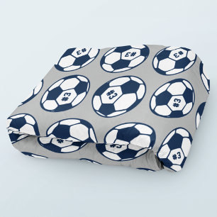 Couverture Polaire Motif de numéro de ballon de football gris marine