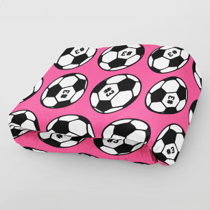 Couverture Polaire Motif de numéro de ballon de football rose
