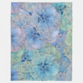 Couverture Polaire Motif de oeillets bleus de style vintage (Devant)