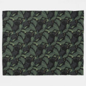Couverture Polaire Motif de panthère noire moderne (Devant (Horizontal))
