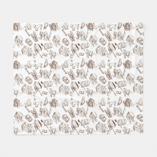 Couverture Polaire Motif de papier (Devant (Horizontal))