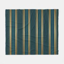 Motif de papier cadeau rayé bleu vert or de luxe