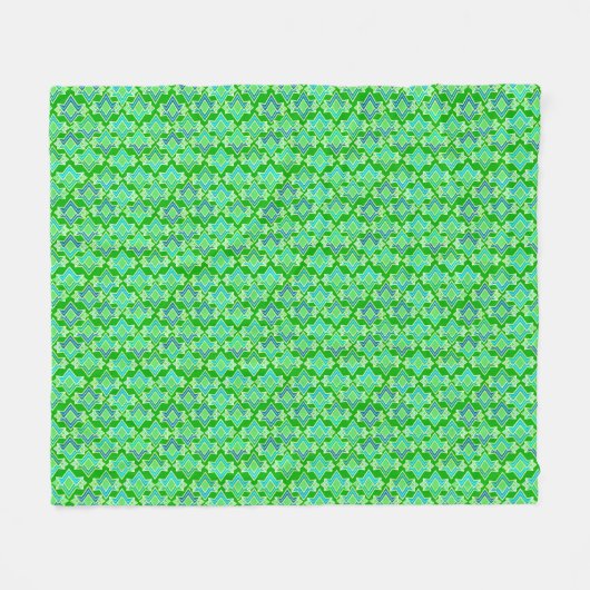 Couverture Polaire Motif de papier peint Art Déco, Jade Green (Devant (Horizontal))