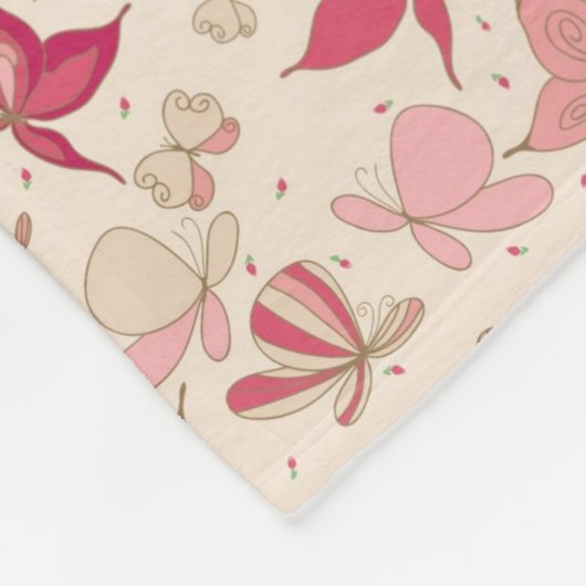 Couverture Polaire motif de papillon 3 (Coin)