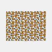 Couverture Polaire Motif de papillon de monarque (Devant (Horizontal))