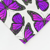 Couverture Polaire Motif de papillon pourpre de monarque (Coin)