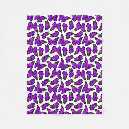 Couverture Polaire Motif de papillon pourpre de monarque (Devant)