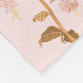 Couverture Polaire Motif de papillon rose moderne Boho Nom des enfant (Coin)