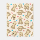 Couverture Polaire Motif De Parfums, Mignons Parfums, Coeurs (Devant)