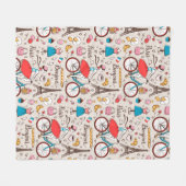Couverture Polaire Motif de Paris France (Devant (Horizontal))