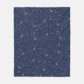 Couverture Polaire Motif de parties scintillant en or brillant bleu m (Devant)
