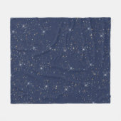 Couverture Polaire Motif de parties scintillant en or brillant bleu m (Devant (Horizontal))