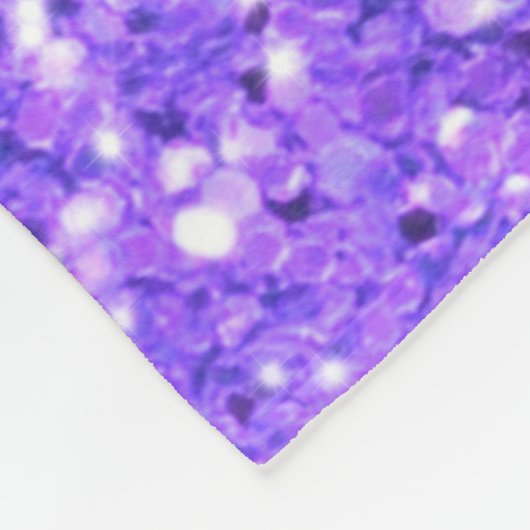 Couverture Polaire Motif de parties scintillant pétillant violet (Coin)